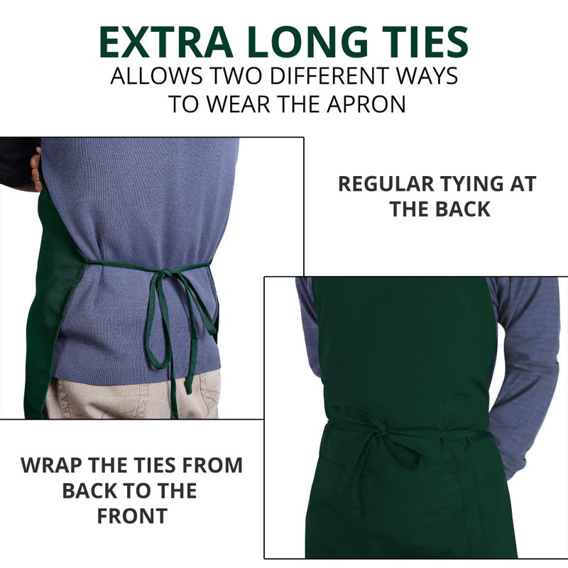 Utopia Kitchen 2 Pack Bib Apron, Adjustable with 2 Pockets, Water and Oil Resistant, Cooking Kitchen Chef Apron for Women Men - Image 5